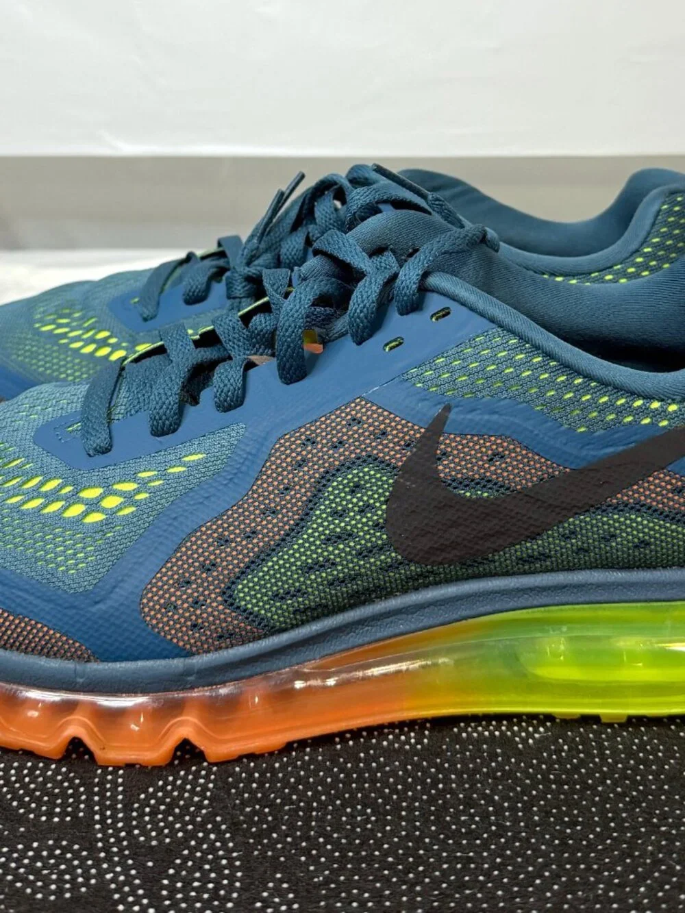 Nike Air Max 2014 'Night Factor' 621077-308 Volt Blue Men's Size 9.5